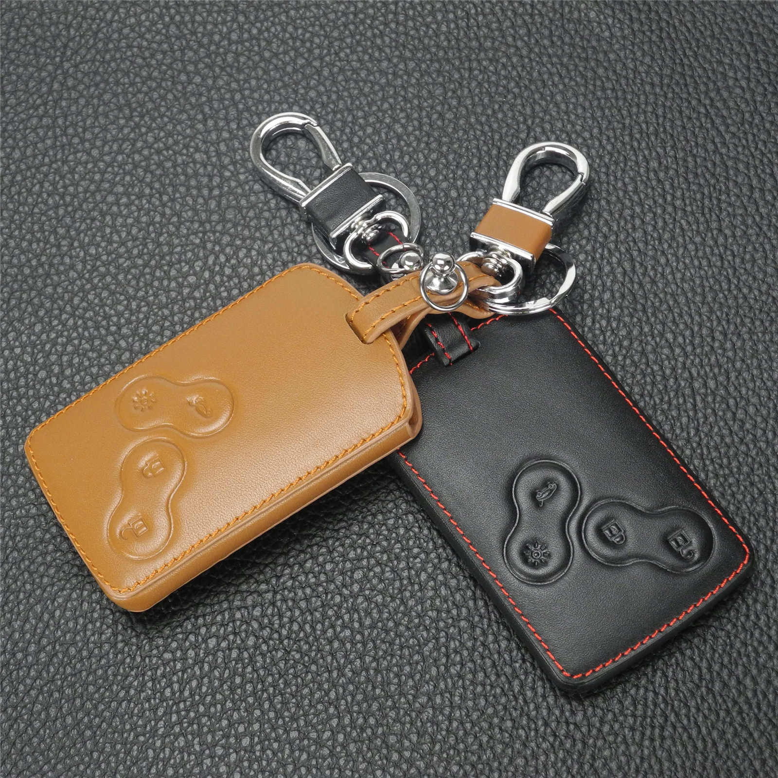 4 ư Renault Koleos Laguna ο  Ű ̽ Ŀ Ȧ 3 3 Megane 1 2 3 Sandero Scenic Captur Clio Duster Styling/4Buttons New Leather Key Case Cover Hold